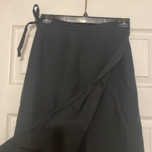 Whimsical Vintage Wrap Around Black Maxi Skirt